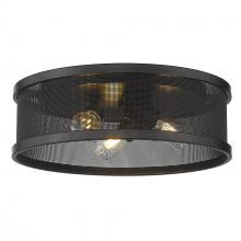  3168-FM15 BLK-BLK - Channing 15" Flush Mount in Matte Black